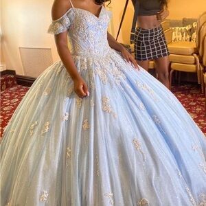 Blue Quienceanera Dress